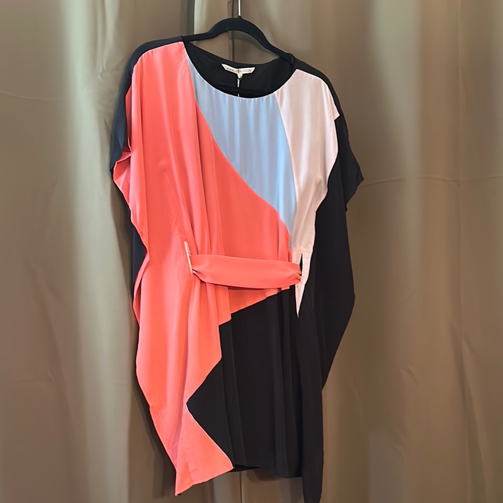 Annie Griffin Colorblock Asymmetrical Dress